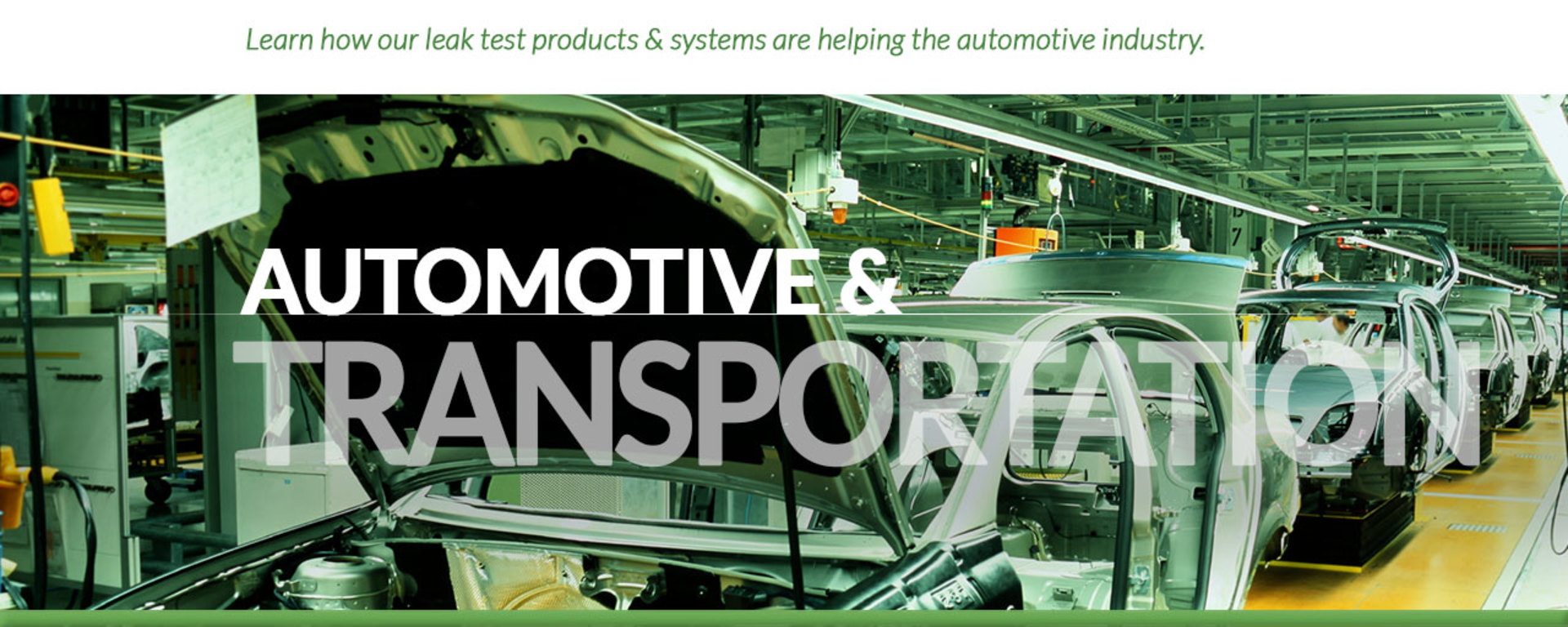 Automotive & Transportation Leak Testing