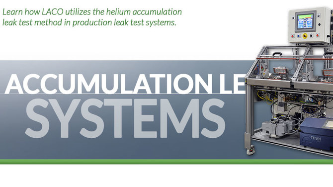 Header showing Accumulation Leak Testing Systems