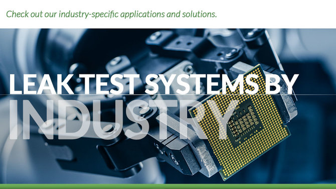 Leak Test Systems by Industry header