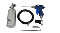 Helium Spray Probe Gun with Reservoir Components, top view